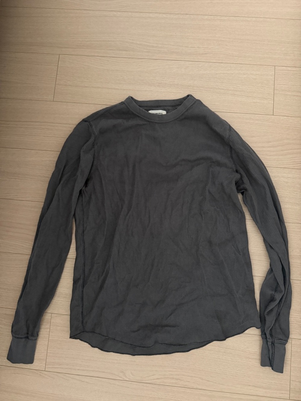 Buck Mason Long-Sleeve Thermal Shirt - Charcoal Gray